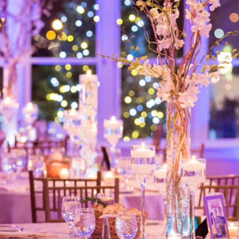 wedding reception table setup