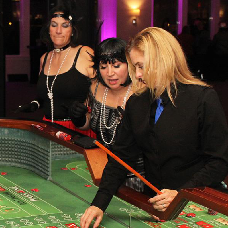 women playing craps