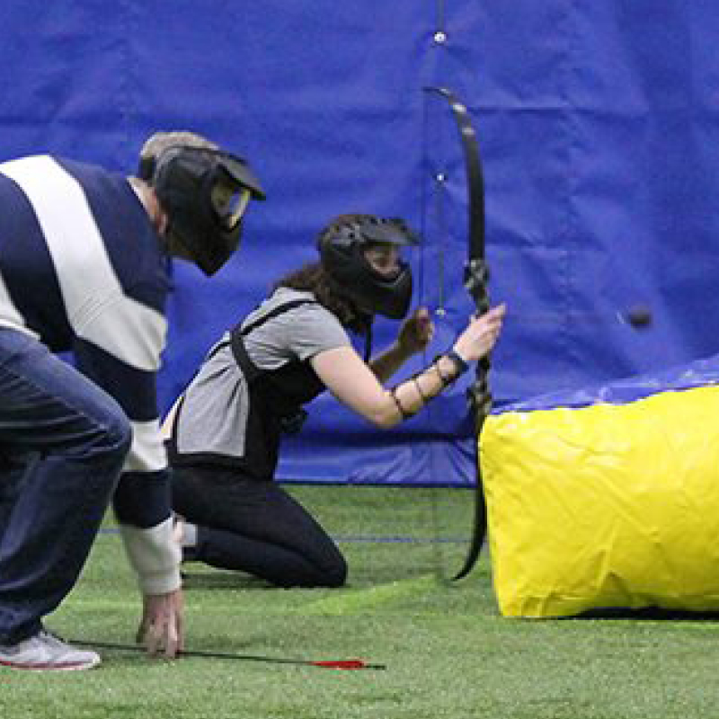 people playing archery tag