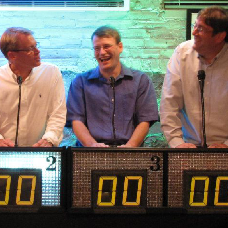 people playing game show mania