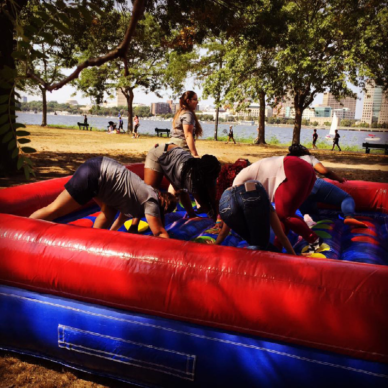 people playing giant twister