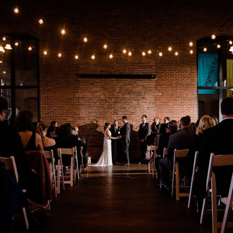 indoor wedding ceremony